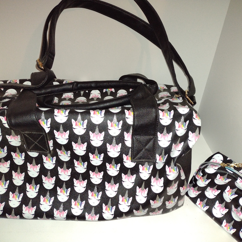 OMG overnigh duffel bag and Matching makeup bag